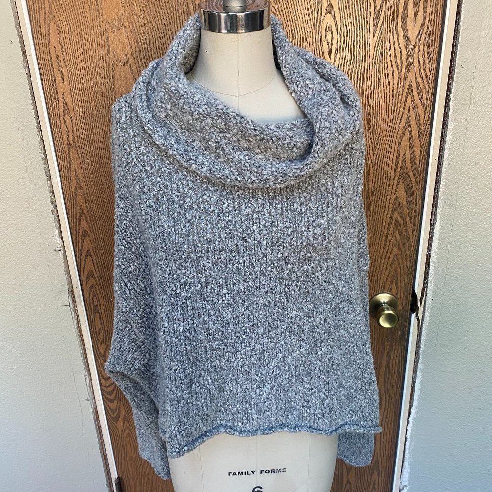 Cozy Gray Cowl Neck Sweater